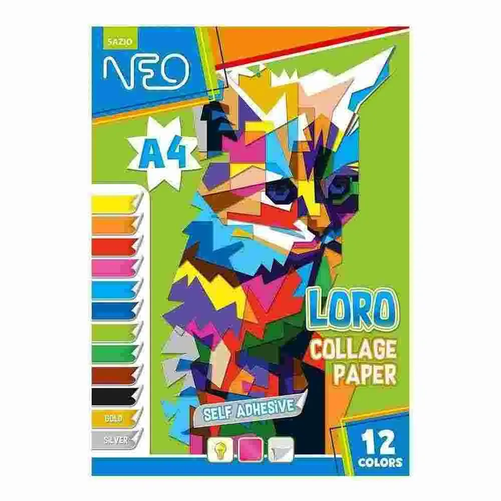 Sazio Loro kolaž papir, Šareni