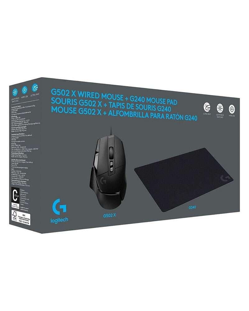 Logitech Gaming miš G502 X + Gaming podloga G240