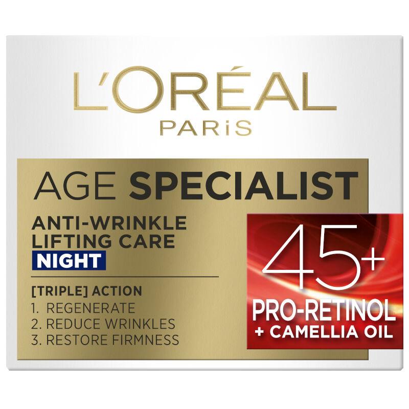 L'oreal noćna krema za lice protiv bora Age Specialist protiv bora 45+ 50ml