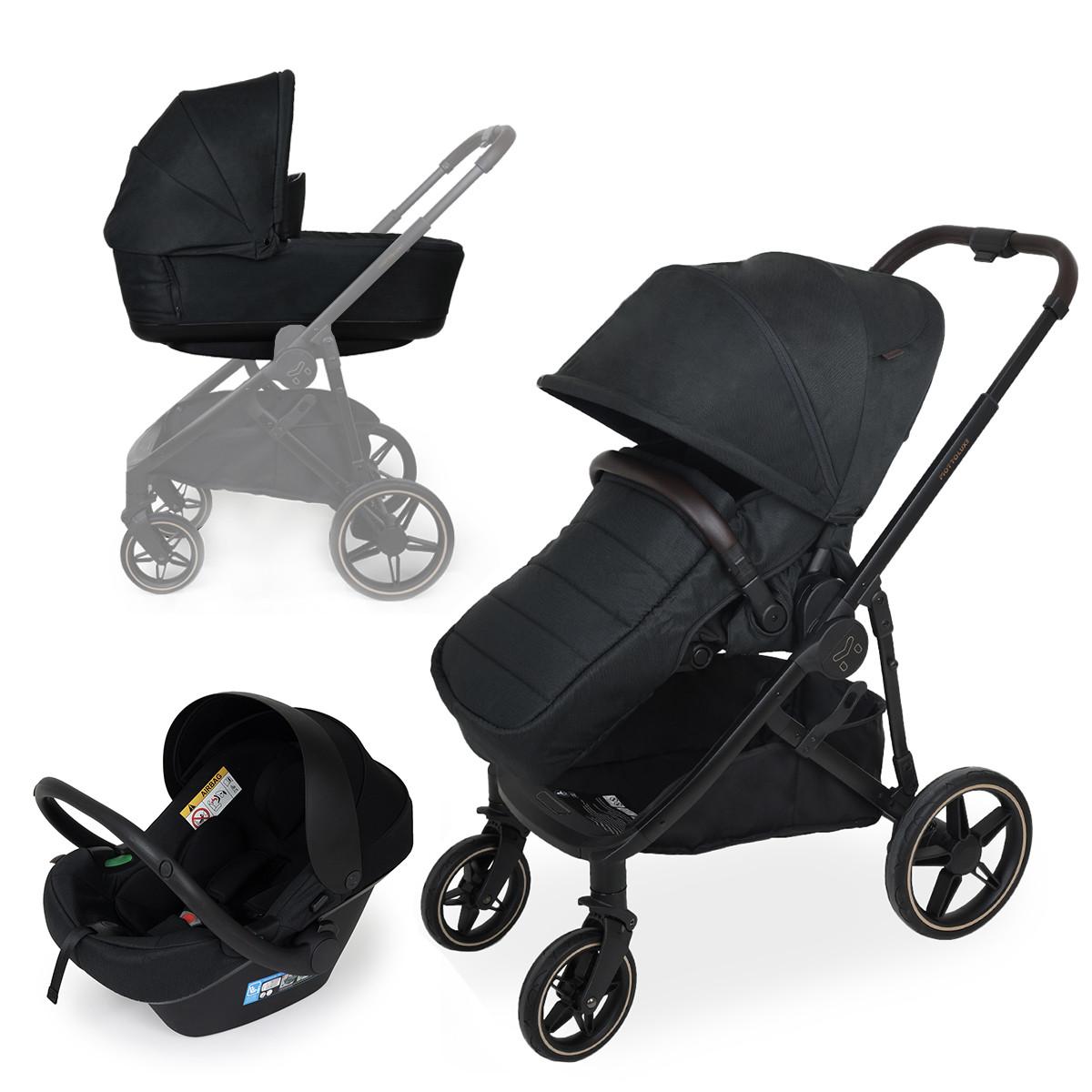 Kolica Luxe 3u1 Motto crna sa crnim ramom