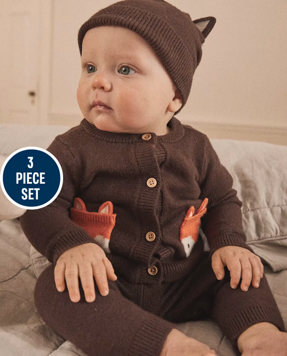 Gymboree Set za bebe Homegrown, 3 dijela, Braon