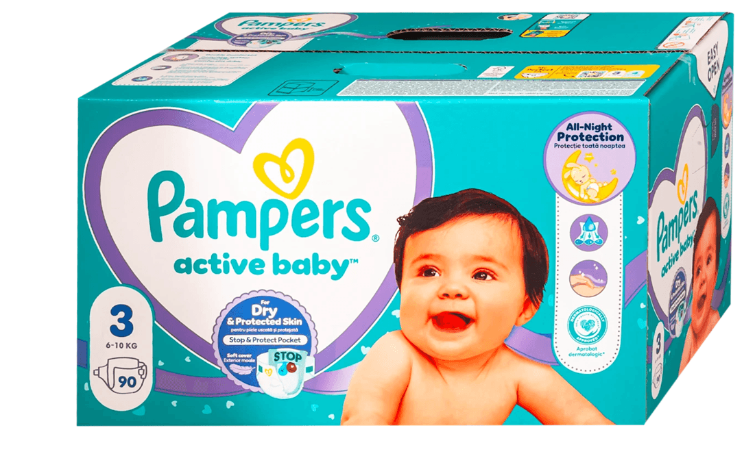 PAMPERS pelene, veliko pakovanje od 3 90/1