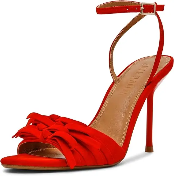 Steve Madden Ženske sandale na štiklu, Crvene