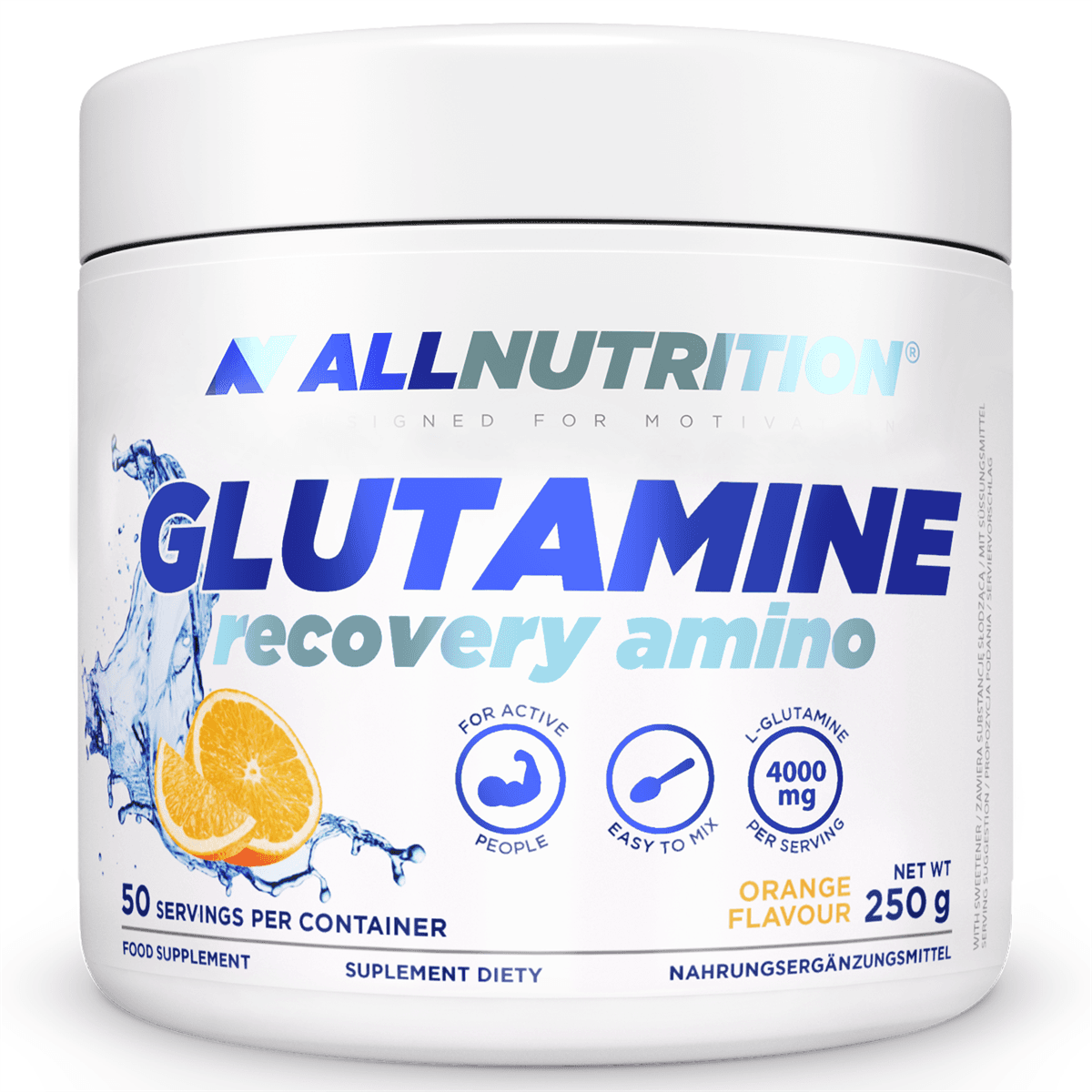 Allnutrition Glutamine Recovery Amino 250G Orange