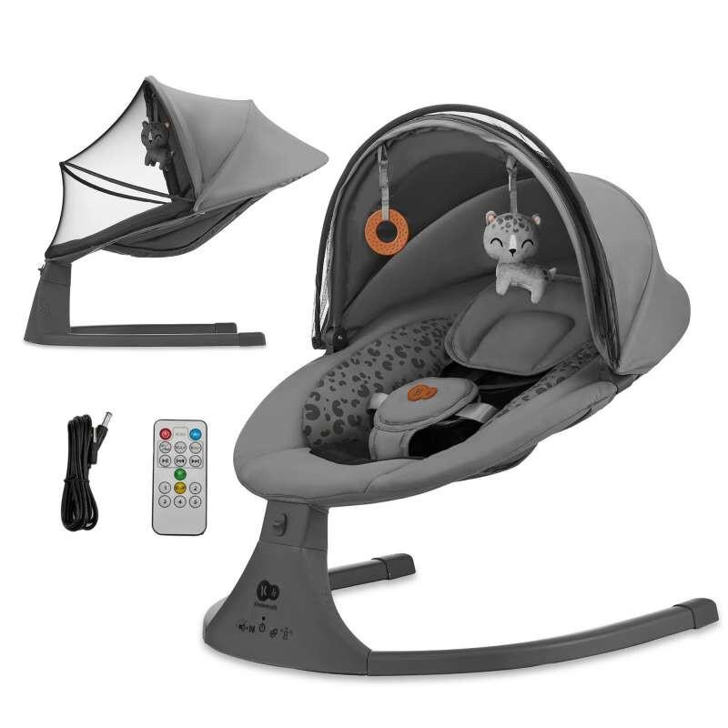 Kinderkraft stolica za ljuljanje Lumi 2, svijetlo siva
