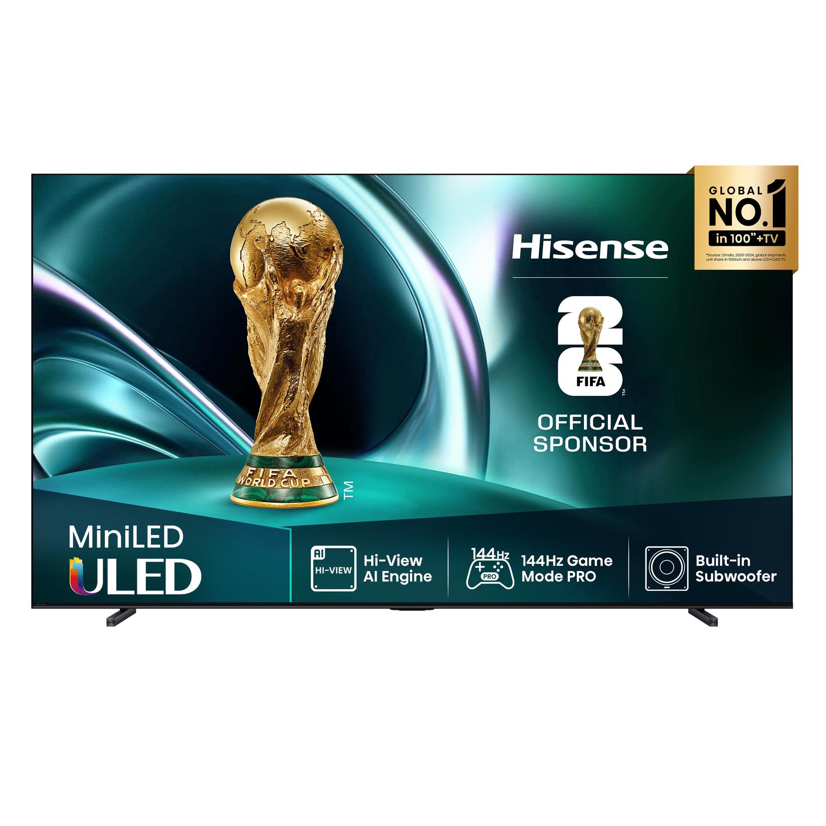 Hisense TV 85U7Q 85", MiniLED, 4K UHD, 144 Hz, Smart, Vidaa, Crni