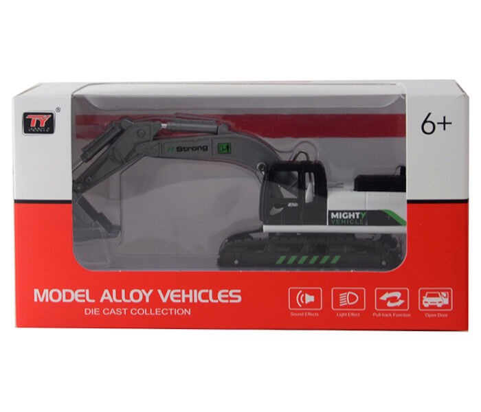 Igračka za dječake Rovokopač sa svjetlima i zvukom, Sivo-bijela