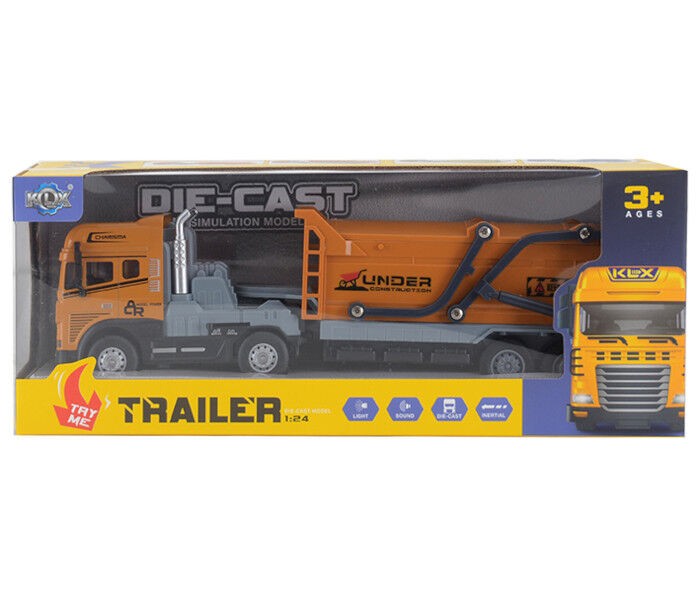 Igračka za dječake Transportni kamion sa muzikom i svjetlima, Narandžasti