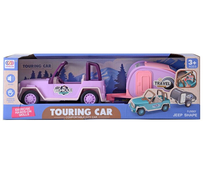 Igračka za djevojčice Kamper sa prikolicom, Roze-ljubičasta