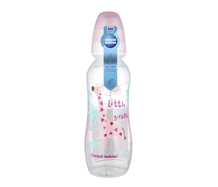 Canpol babies Flašica za bebe Africa, 330 ml, Roze