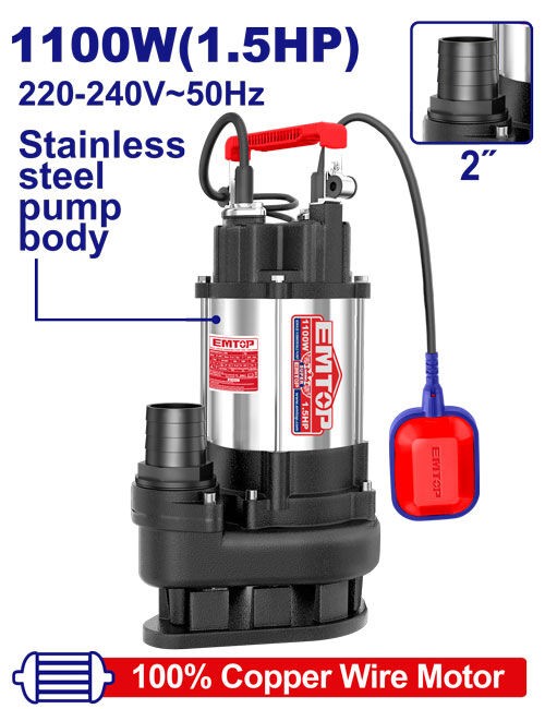 Emtop Potapajuća pumpa za prljavu vodu  S16672 1100W