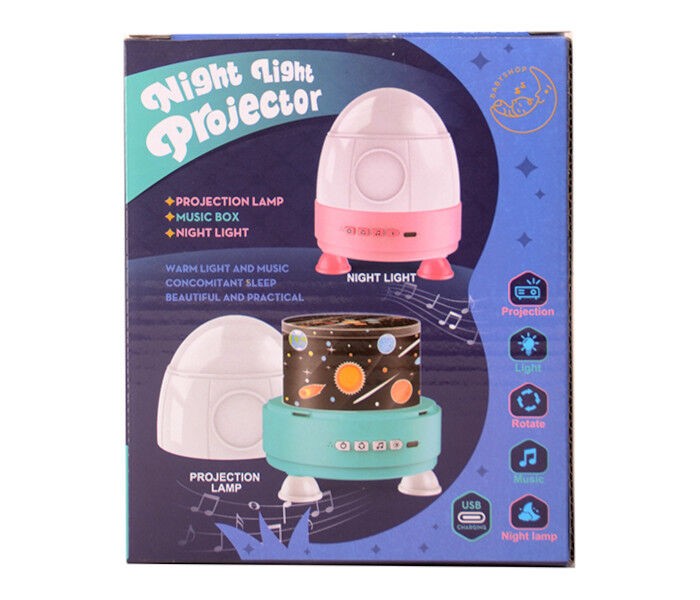 Noćna lampa sa daljinskim, USB, Šarena