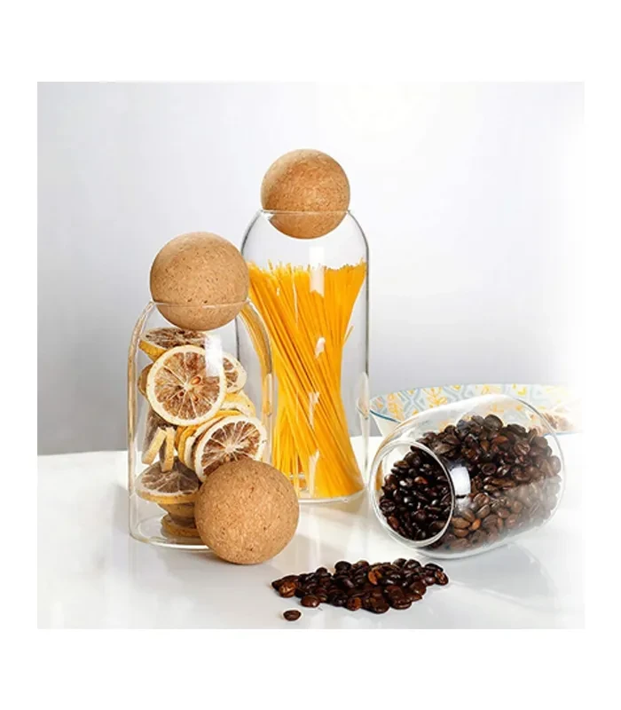 Staklena Tegla Sa Poklop. Plutenim 1100Ml 1988-56