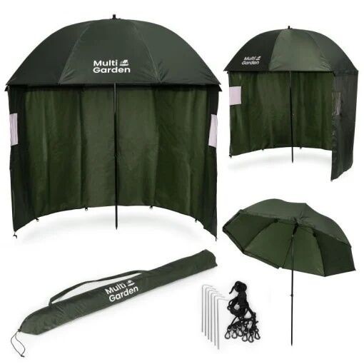 Multigarden Ribolovački Suncobran Podesive Visine Sa Zidovima