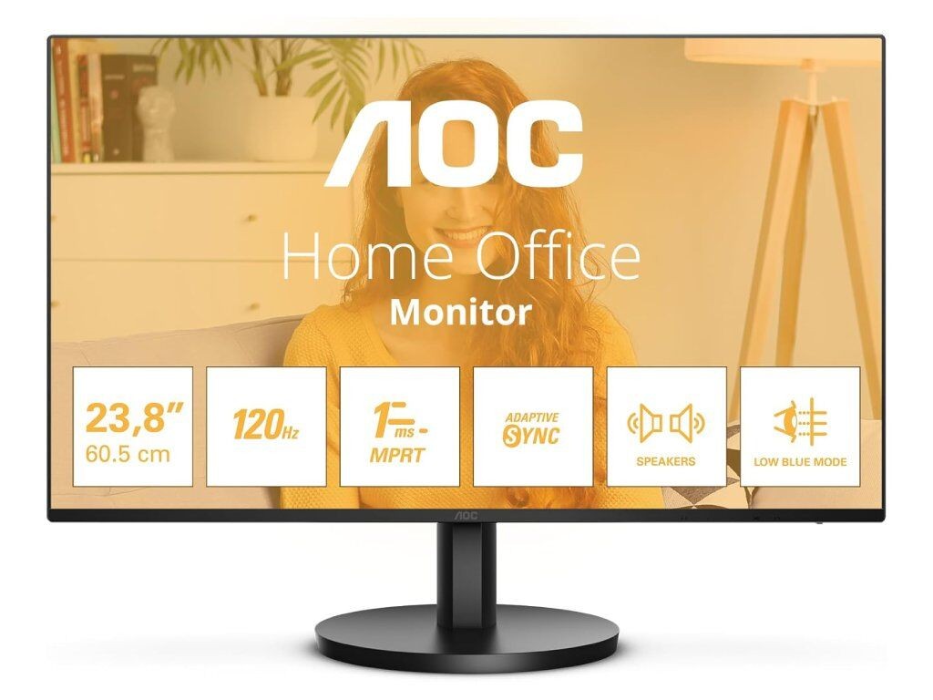 AOC LED IPS Monitor 24B3QA2, 23.8 ,1920x1080, 120Hz, 1500:1, 1 ms, VGA/DP/HDMI, Antiglare, Zvučnici