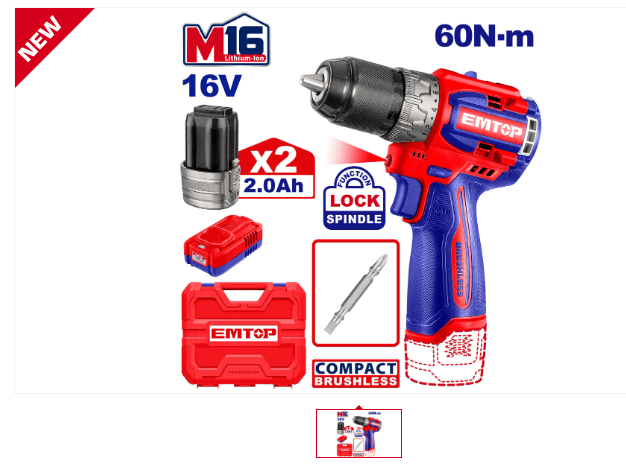 Emtop Aku odvijač ECDL16682 S16761