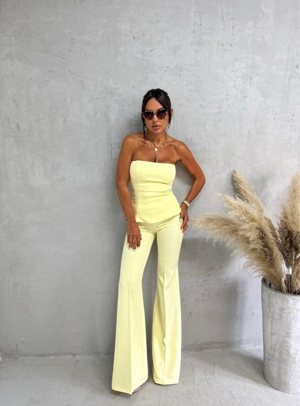 Blondy Joan Yellow Trendi Zvonaste Pantalone