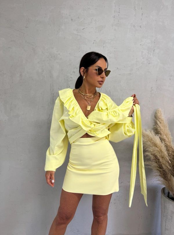 Blondy Amanda Yellow Mini Suknja