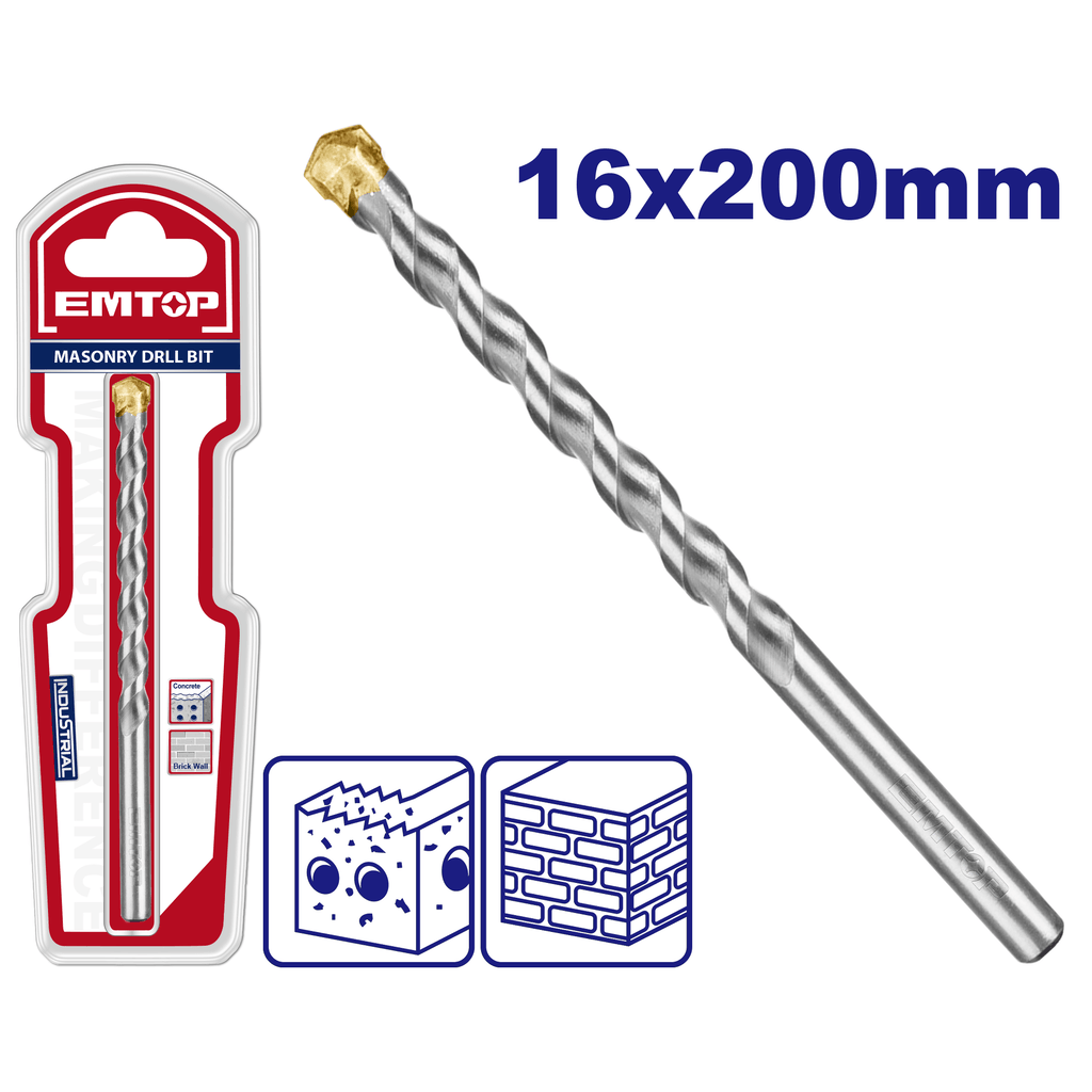 Emtop Burgija TCT  ECDB021620 S16738, 16x200mm