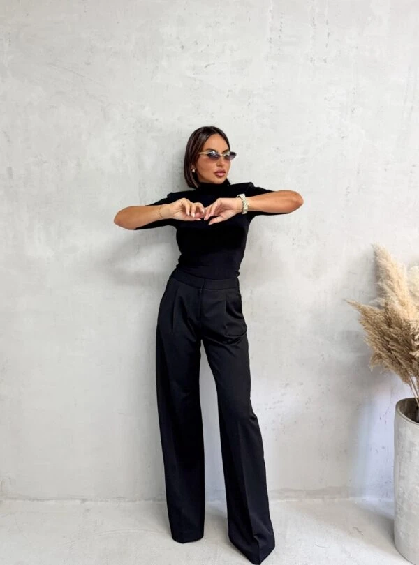 Blondy Maureen Black Trendi Zvonaste Pantalone