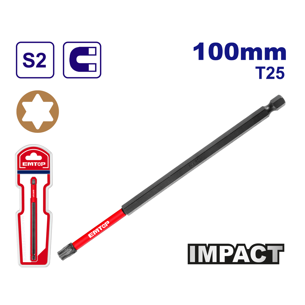 Emtop Burgija T25 ESBTM5T25100 S16734, 100mm