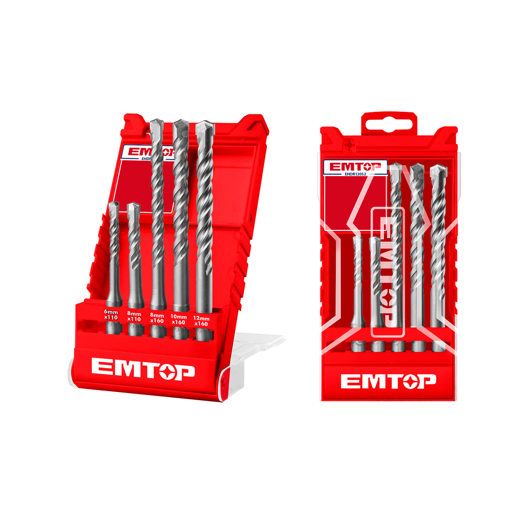 Emtop Set burgija SDS plus EHDR12052 S16835, 5 komada