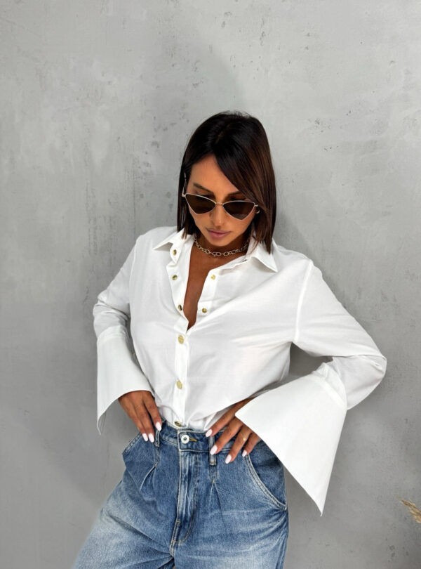 Blondy Elsie White Košulja Visokih Manžetni