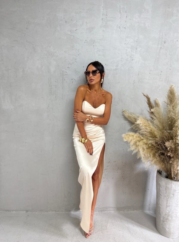 Blondy Grazia Champagne Duga Korset Haljina