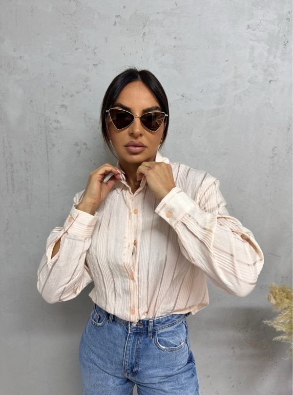 Blondy Megan Peachy Prugasta Košulja, Bež