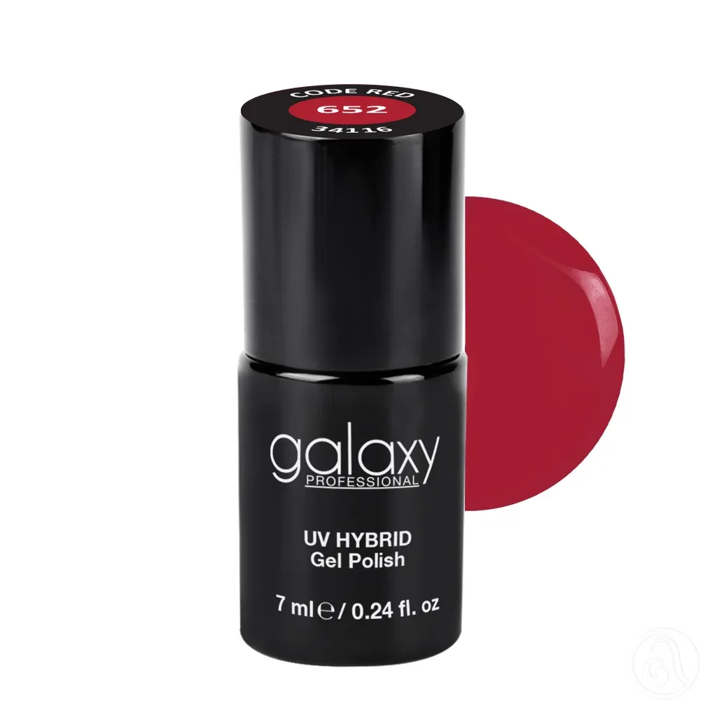 Galaxy Professional Trajni Lak Za Nokte Uv/Led Hybrid 7Ml - Code Red S652