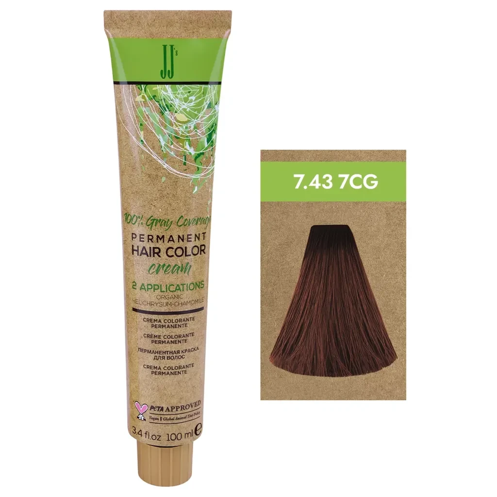 Jj Farba Za Kosu "S Gray Coverage 100Ml - 7.43-7Cg Bakarnozlatna Srednja Plava