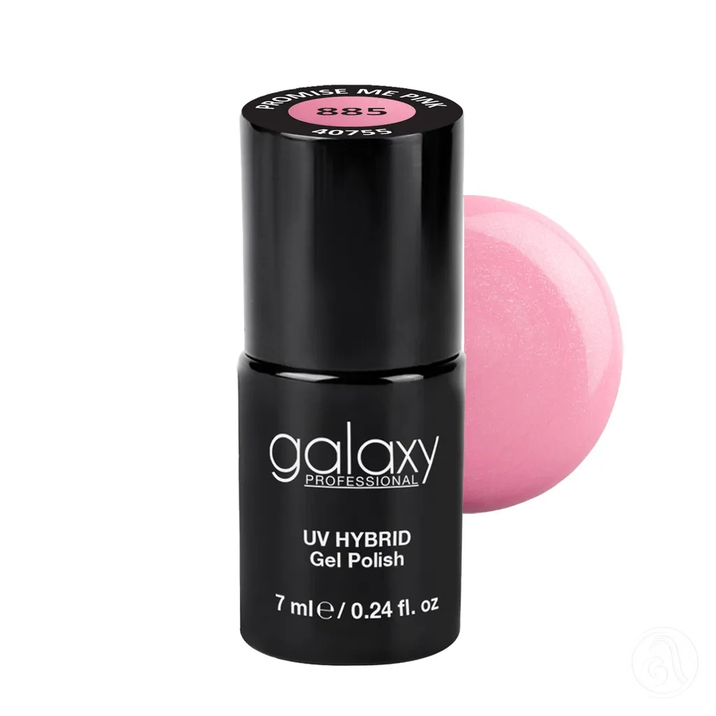 Galaxy Professional Trajni Lak Za Nokte Uv/Led Hybrid 7Ml - Promise Me Pink S885
