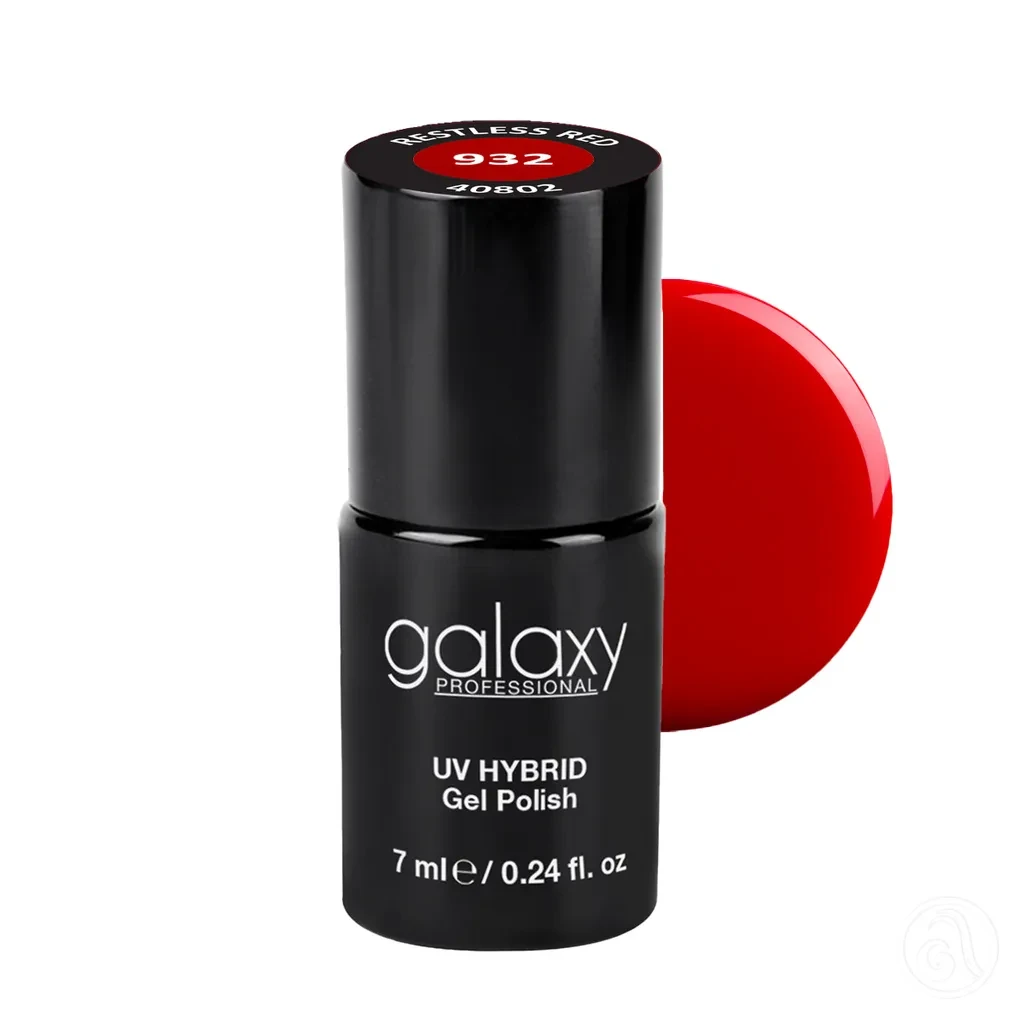 Galaxy Professional Trajni Lak Za Nokte Uv/Led Hybrid 7Ml - Restless Red S932