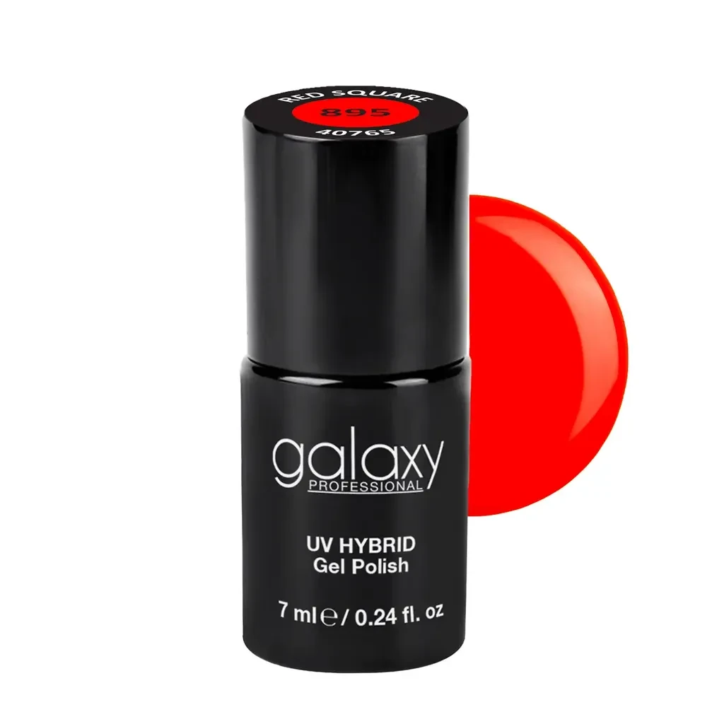 Galaxy Professional Trajni Lak Za Nokte Uv/Led Hybrid 7Ml - Red Square S895