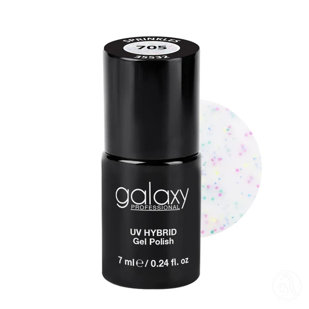 Galaxy Professional Trajni Lak Za Nokte Uv/Led Hybrid 7Ml - Sprinkles S705