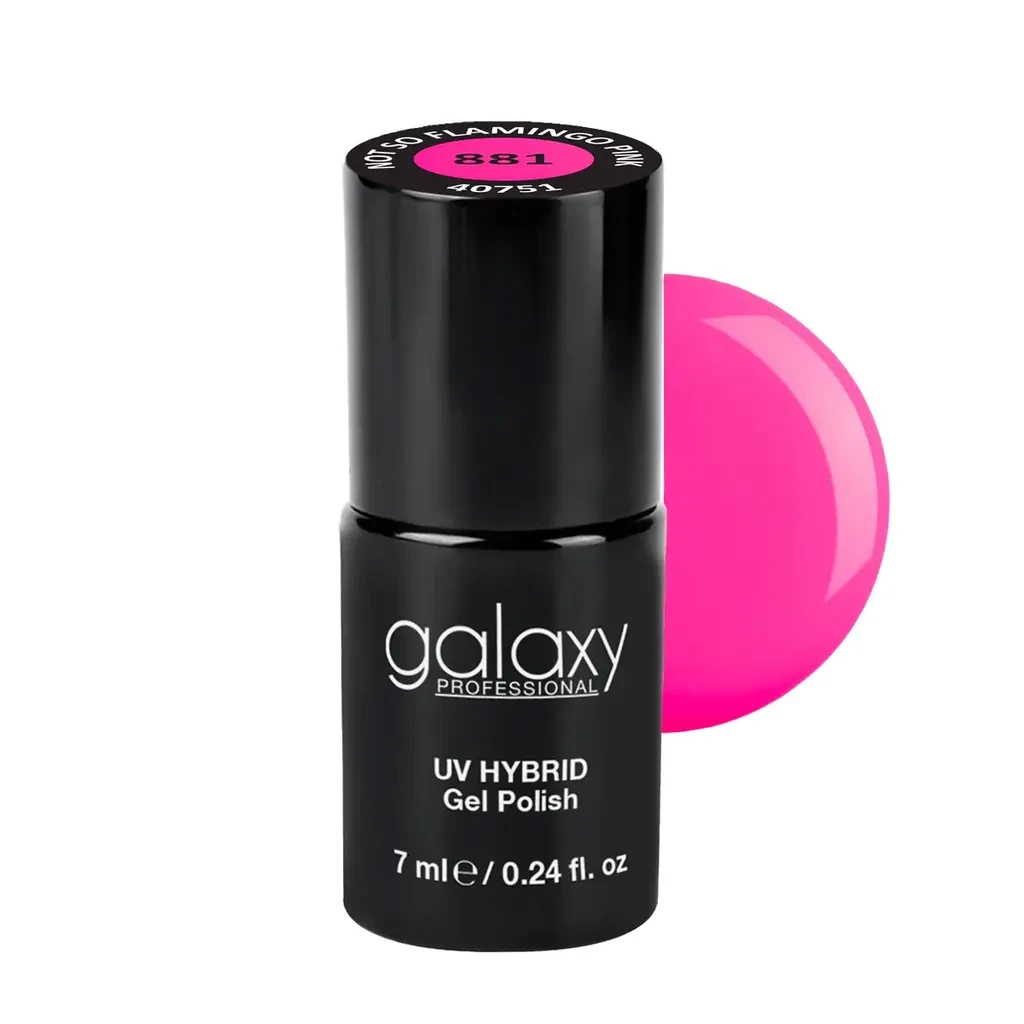 Galaxy Professional Trajni Lak Za Nokte Uv/Led Hybrid 7Ml - Not So Flamingo Pink S881