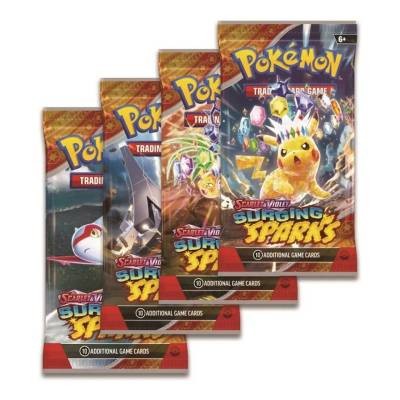 Zvezdar S Set Pokemon TCG Kartice, SV08, Surging Sparks, Boosteri, razni, 3 pakovanja