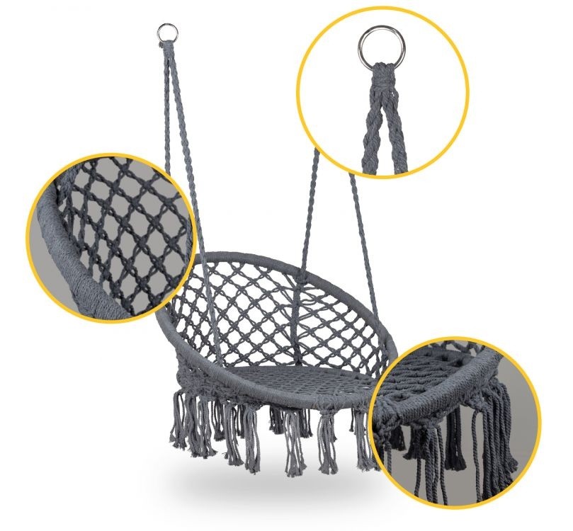 ModernHome Terasna ljuljačka MODERNA, siva