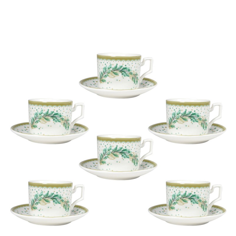 Sigma set šoljica 6/1 GREEN LINE, Šarena