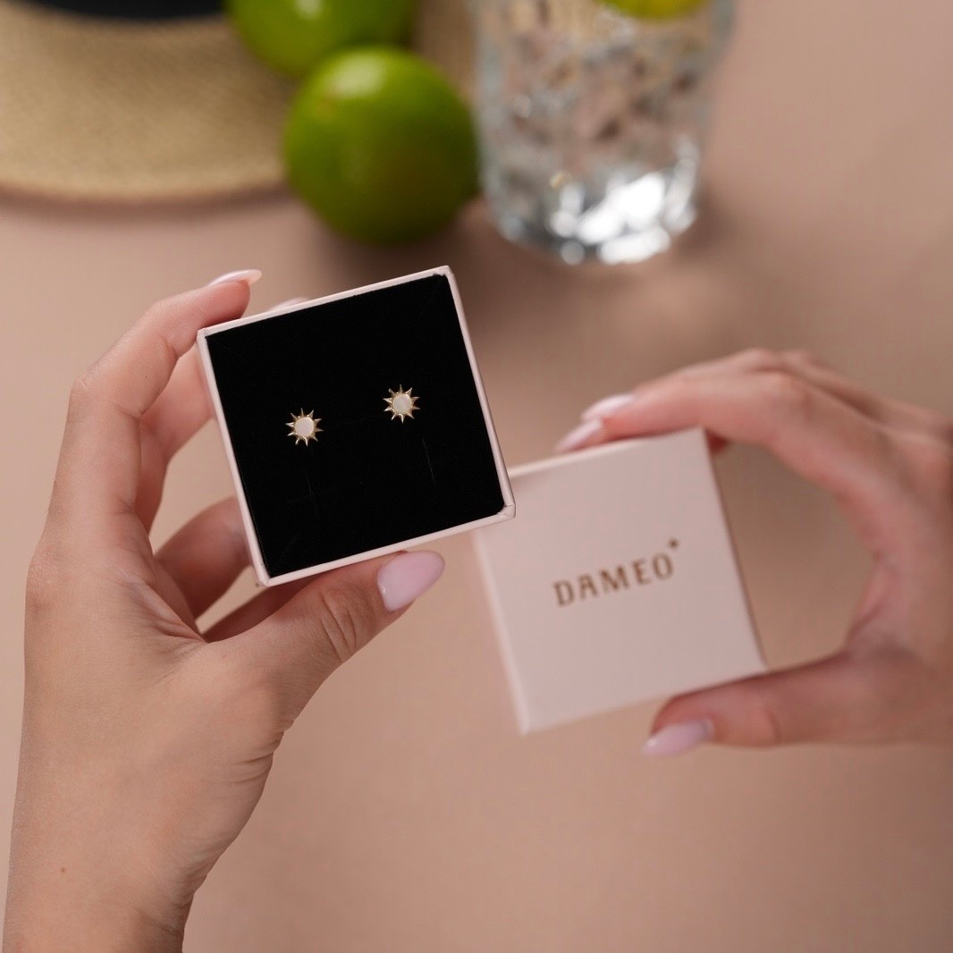 Dameo Minđuše Empire of the Sun - srebro 925 sa pozlatom