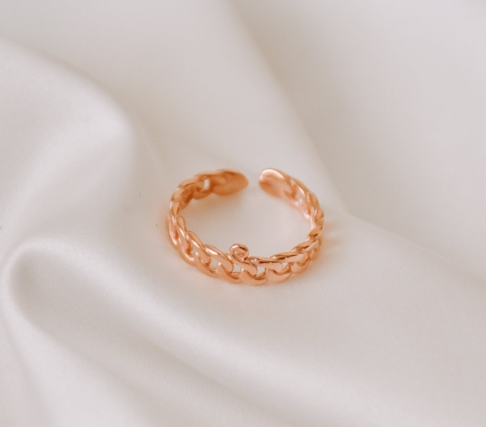Dameo Prsten Chain Rose Gold
