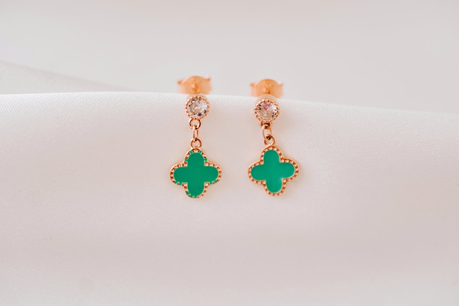 Dameo Minđuše Most Wanted Sweet Rose Gold Green