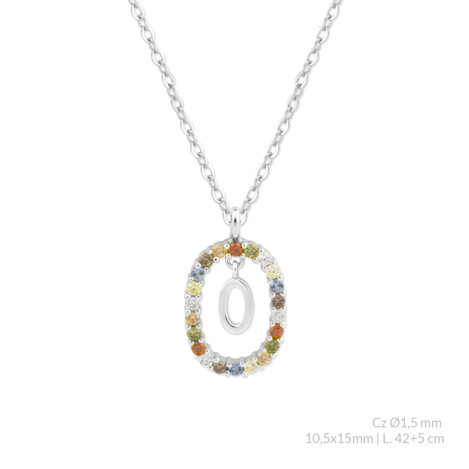 Dameo Letters Frame Ogrlica O Silver 175834A