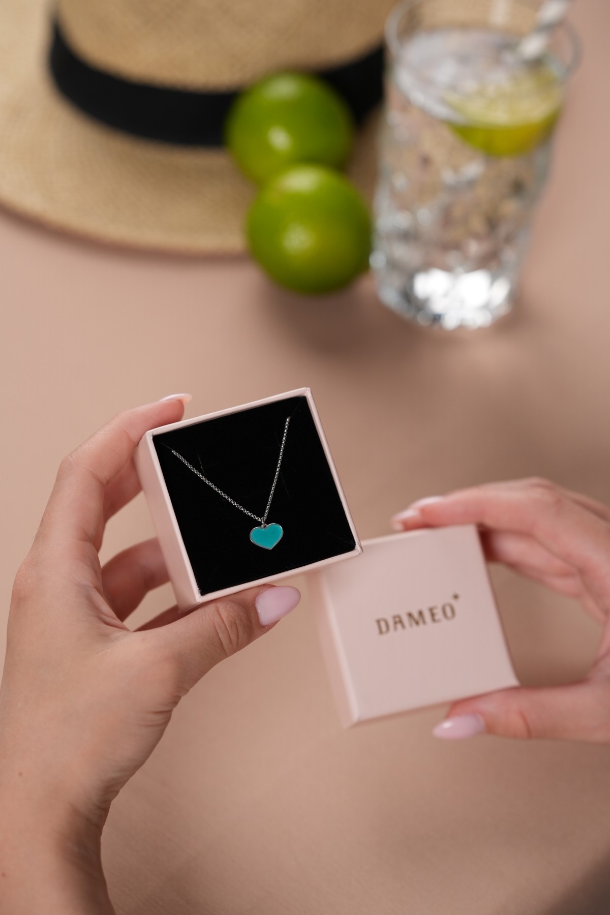 Dameo Ogrlica Empire of the Heart Blue - srebro 925 i sedef