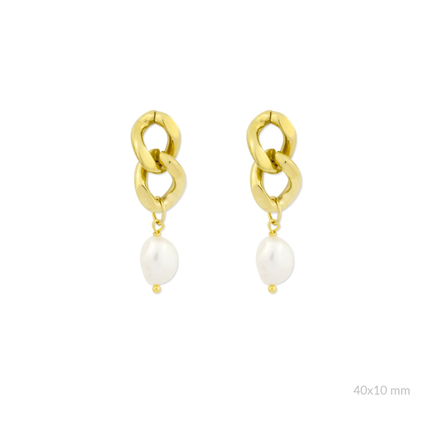 Dameo Minđuše Pearly Chain - čelik 320119C