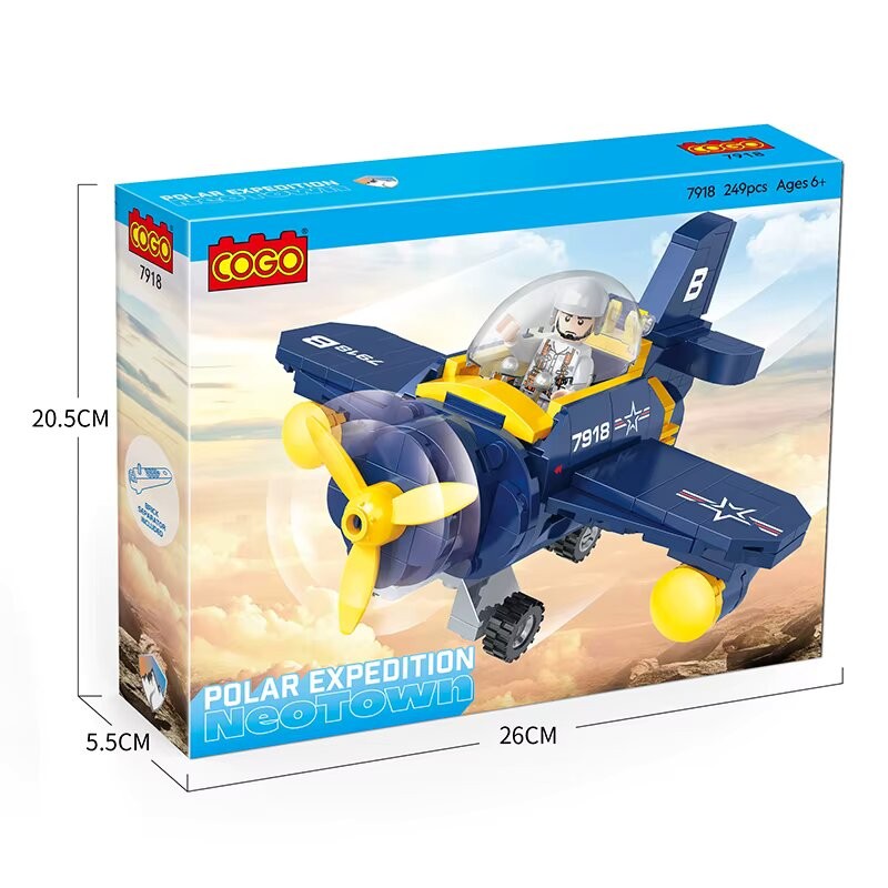 Cogo Kockice Vojni Avion Bombarder 249 Pcs 7918, Teget