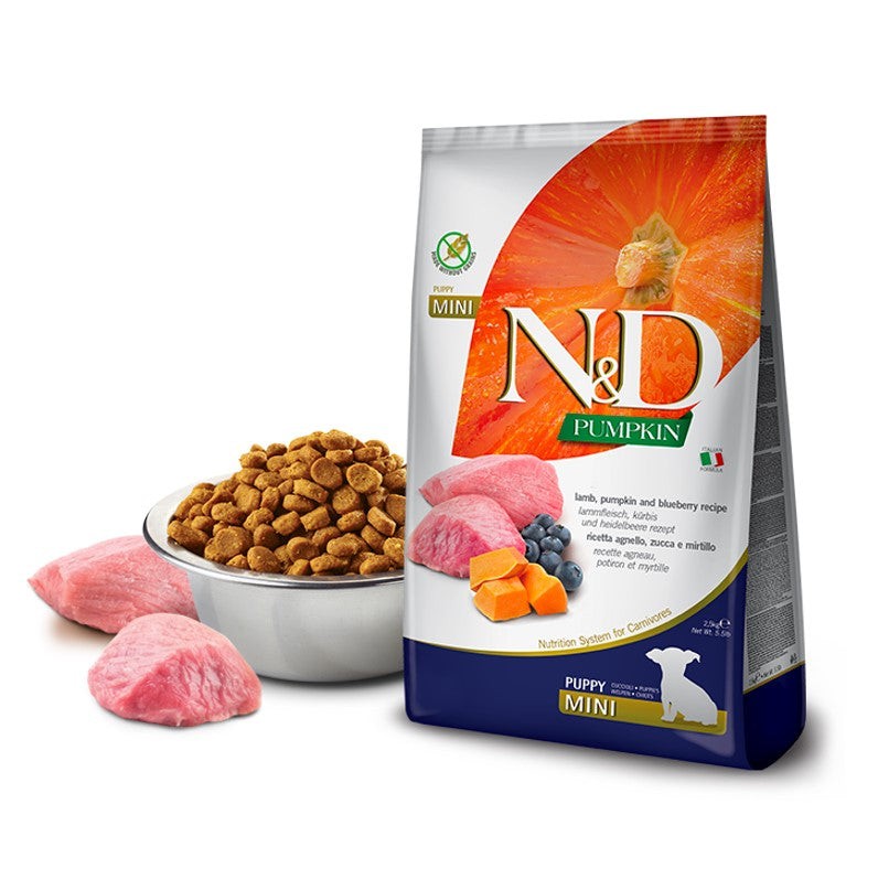 N&D Pumpkin Mini Puppy 2.5kg. - jagnjetina, bundeva i borovnica