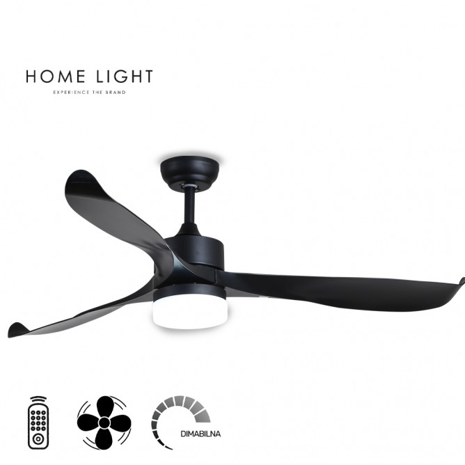 HOME LIGHT Plafonski ventilator sa rasvjetom 322 Dc, crni