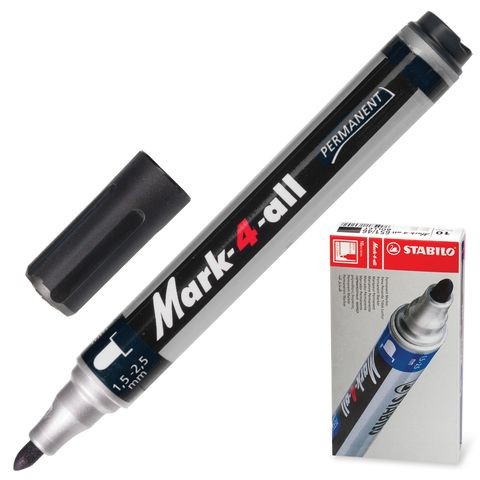 Stabilo Permanent Obli Vrh Crni  651/46