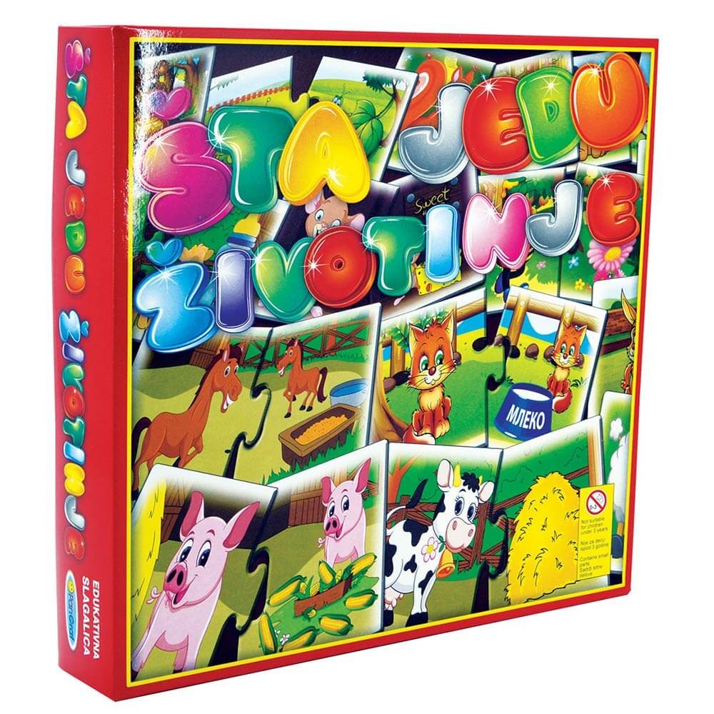 Domino Puzzle Sta Jedu Zivotinje